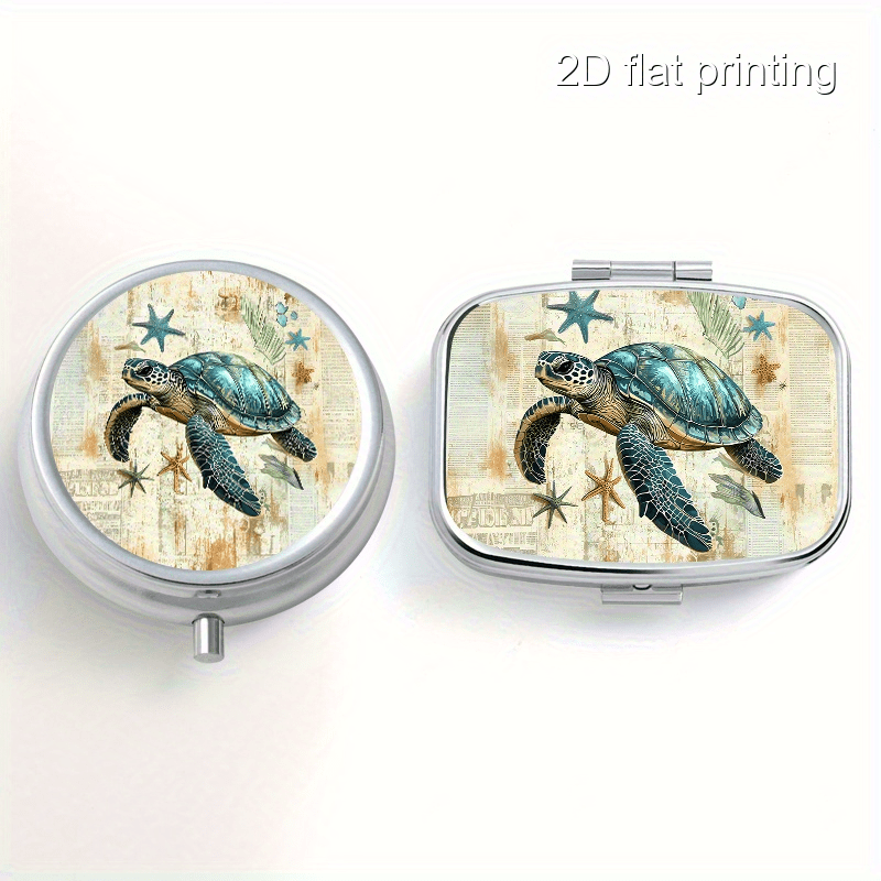 Vintage Collectibles Store - Vintage-Pillendosen-Set mit Schildkrötenmuster (2 Stück), jeweils