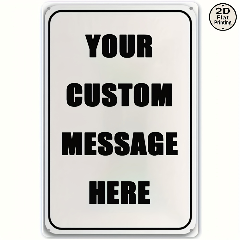 Vintage Collectible Plates - Individuelles Metall-Blechschild Personalisiert mit Eigenem Text,