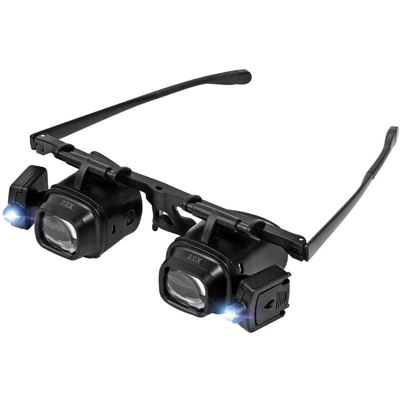Darkroom Enlarger Lens - Lupe mit Lichtlupe mit LED-Licht, Brillenstil,