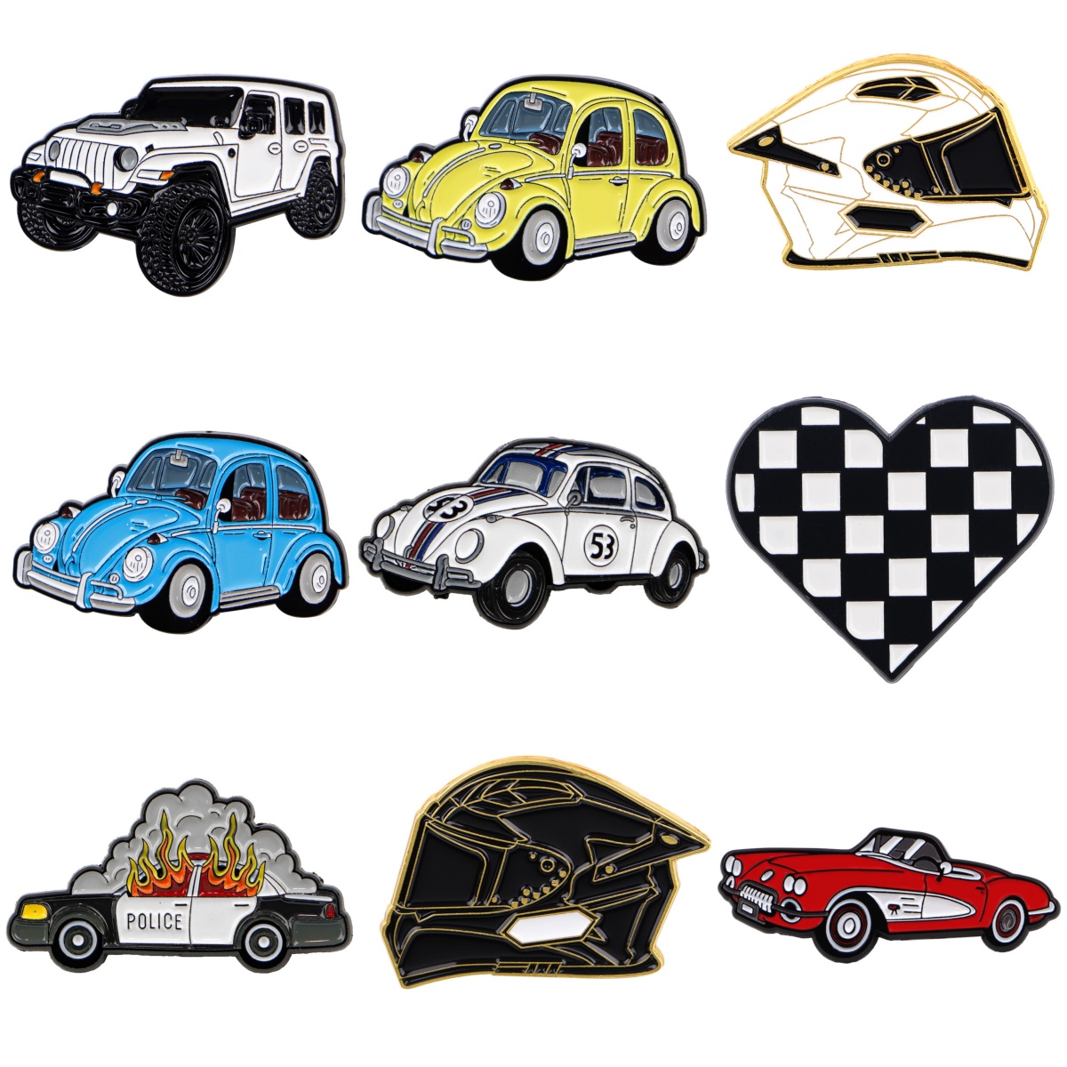 Vintage-Auto-Broschen für Dame – Vintage Collectible Clothing Bewertung und Preis