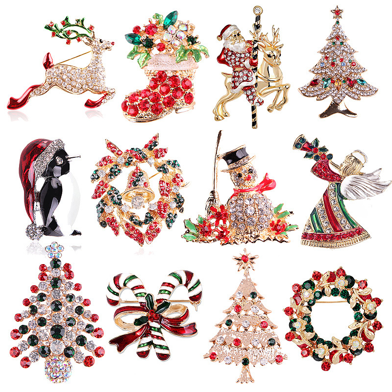 Vintage Strass-Weihnachtsbrosc – Vintage Collectible Clothing Bewertung und Preis
