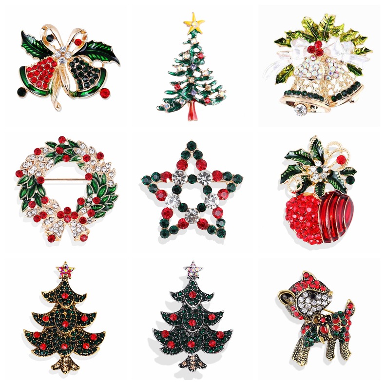 Vintage Strass-Weihnachtsbrosc – Vintage Collectible Clothing Bewertung und Preis