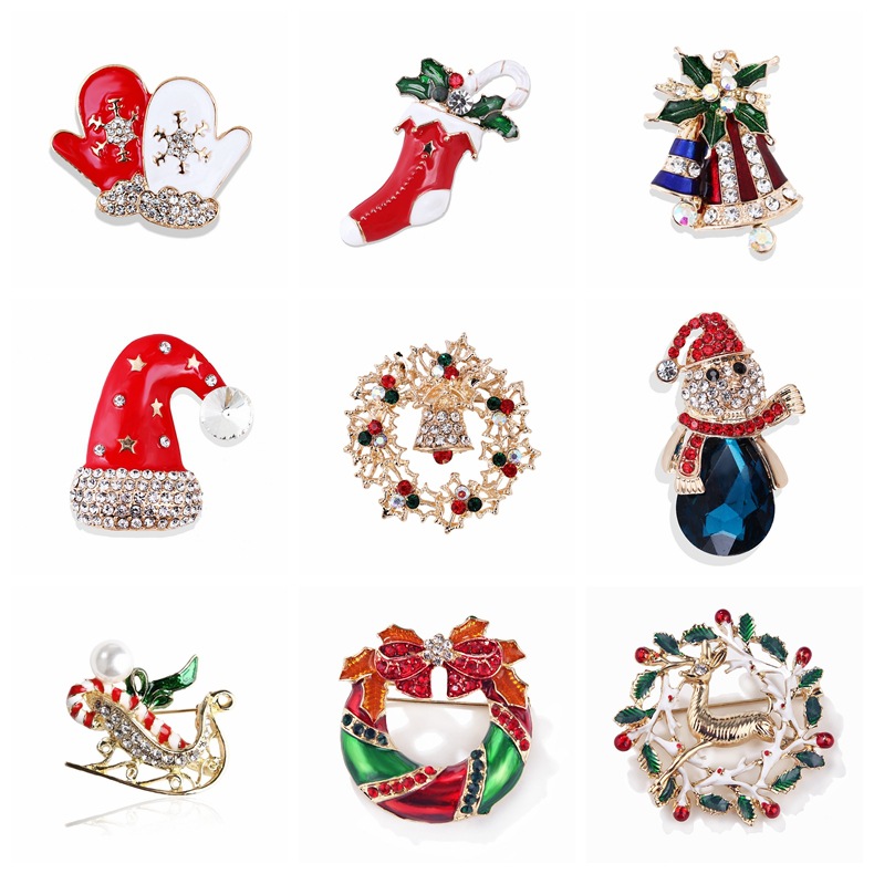Vintage Strass-Weihnachtsbrosc – Vintage Collectible Clothing Bewertung und Preis