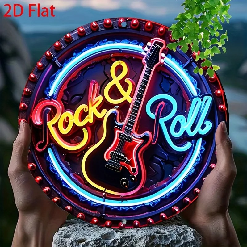 Ein Vintage-Rock-Neonschild, 2 – Vintage Collectible Plates Bewertung und Preis